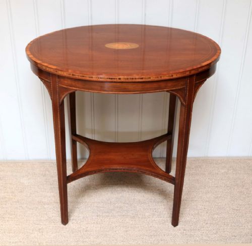 Edwardian Oval Inlaid Table