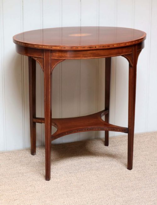 fig 1. Edwardian Oval Inlaid Table