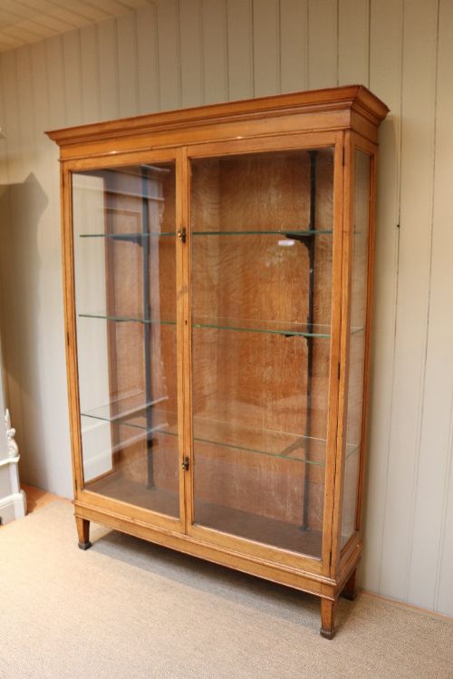 fig 1. Edwardian Oak Shop Display Cabinet