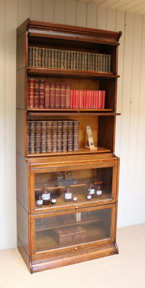 Oak Globe Wernicke Style Bookcase