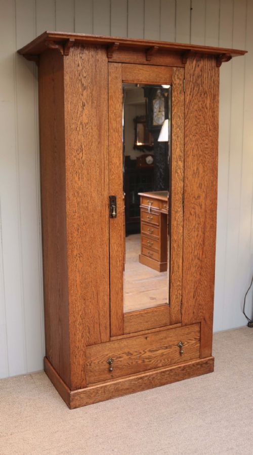 fig 1. Arts And Crafts Oak Wardrobe