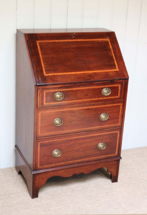 Small Inlaid Mahogany Bureau