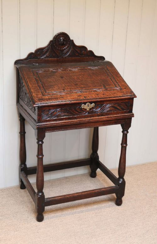 Mid 18th Century Oak Bible Box Stand