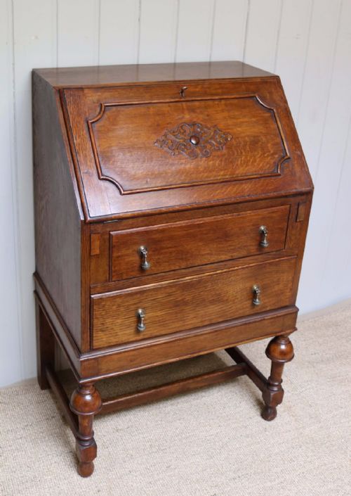 fig 1. Solid Oak Bureau