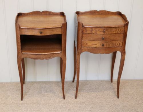fig 1. Pair Of Oak Bedside Cabinets
