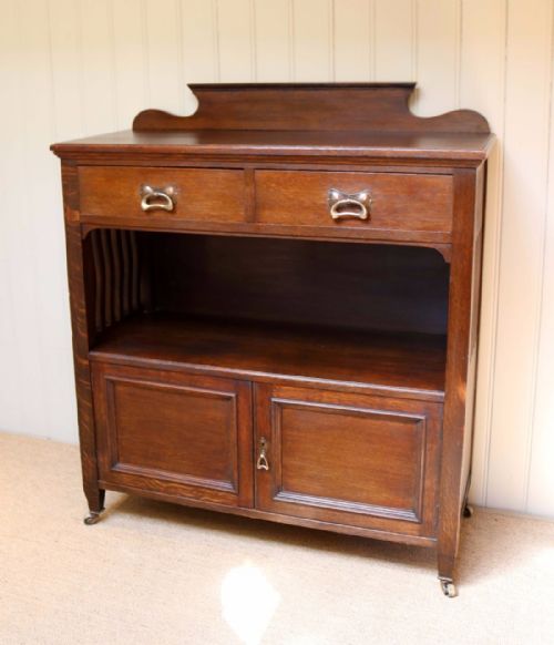 fig 1. Arts And Crafts Oak Hall Cabinet 
