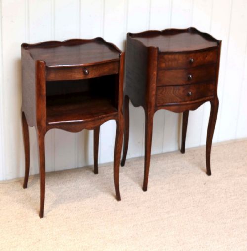 Pair of French Oak Bedside Cabinets