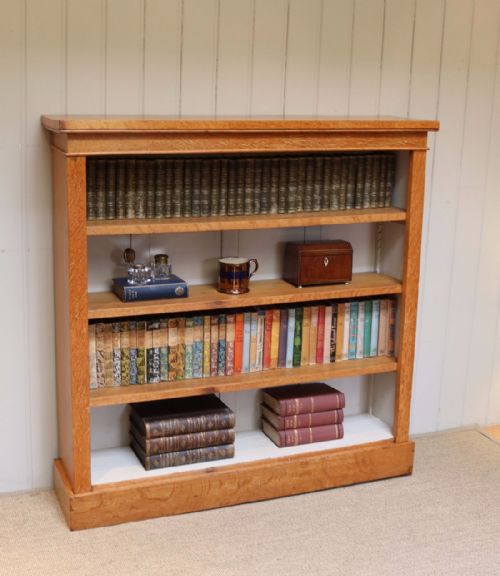 Open Light Oak Bookcase