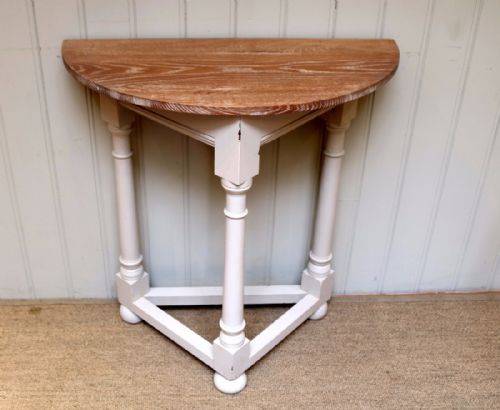 Oak Demi Lune Table