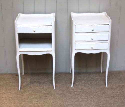 fig 1. Pair Of French Painted Bedside Cabinets 