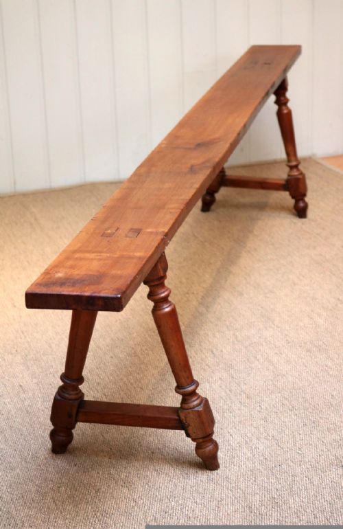 Late 19th Century Cherrywood Bench