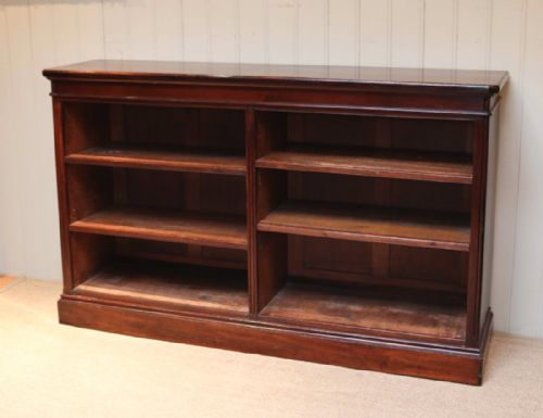 fig 1. Victorian Low Open Mahogany Bookcase