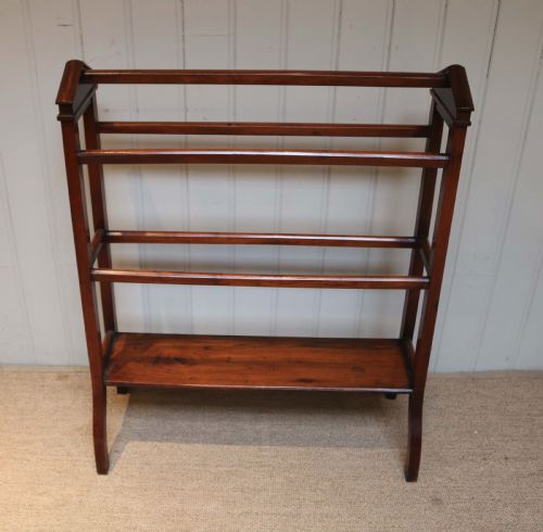 Late Victorian Walnut Towel Rail