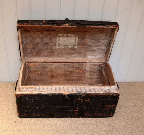 fig 1. Early 19th Century Leather Trunk 