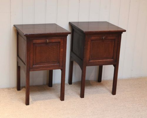 fig 1. Pair Of French Oak Pot Cupboards