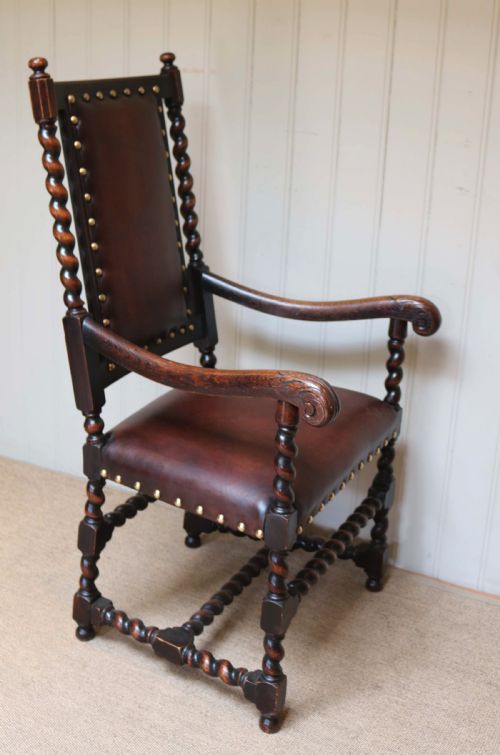 OAK AND LEATHER CHAIR - ADDITIONAL PHOTO 7