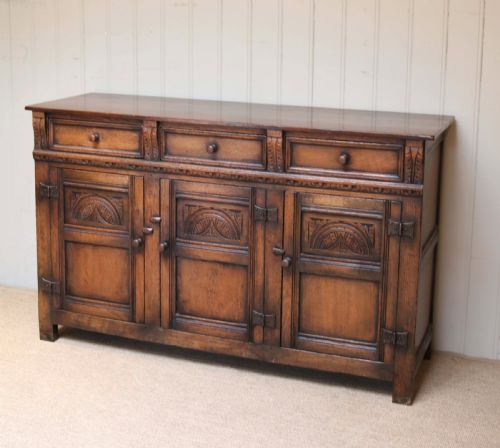 fig 1. 1920s Solid Oak Sideboard 