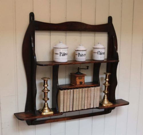 Rustic Mahogany Wall Shelf