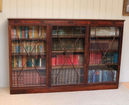 Substantial Mahogany Glazed Bookcase