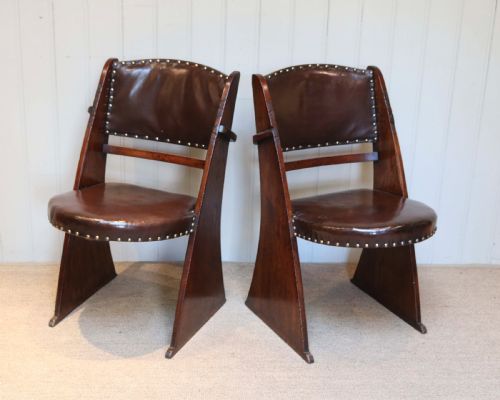 Pair of Oak Art Deco Chairs