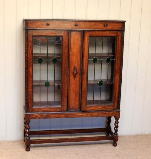 Edwardian Oak Two Door Bookcase