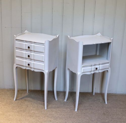 fig 1. Pair Of Painted Bedside Cabinets