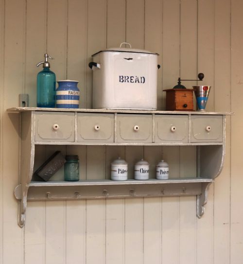 French Painted Wall Shelf