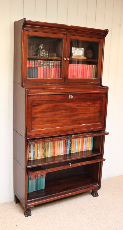 Unusual Mahogany Bureau Bookcase