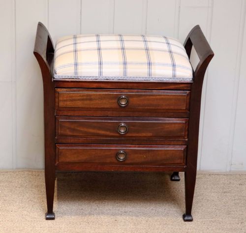 Edwardian Mahogany Piano Stool