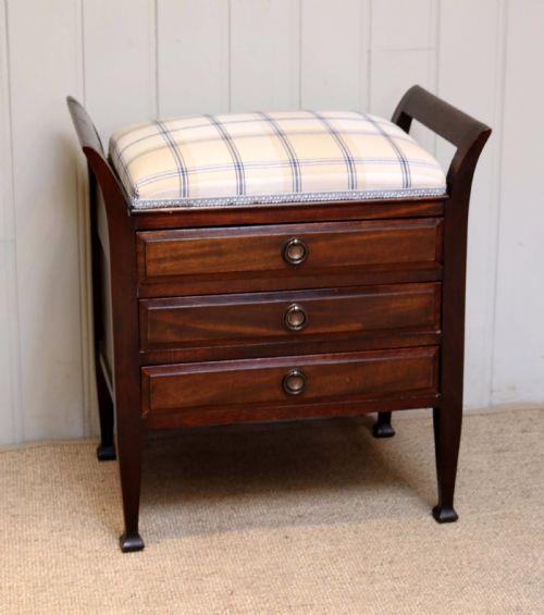 fig 1. Edwardian Mahogany Piano Stool