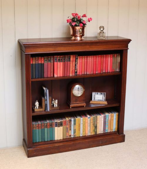 Victorian Mahogany Open Bookcase