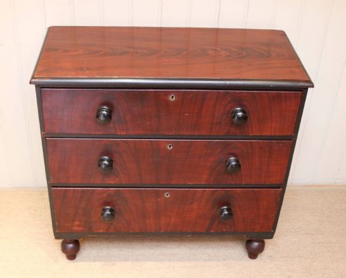 fig 1. Pine Faux Mahogany Chest Of Drawers