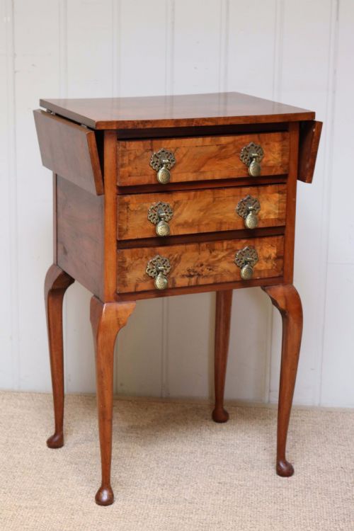 fig 1. Walnut Drop Leaf Side Table