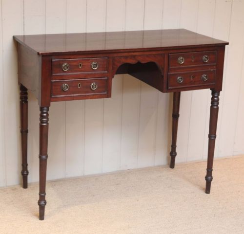 fig 1. Victorian Mahogany Kneehole Side Table