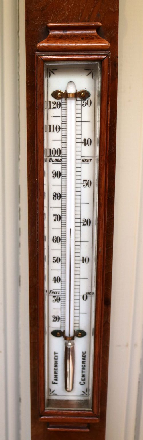 fig 2. Solid Mahogany Stick Barometer