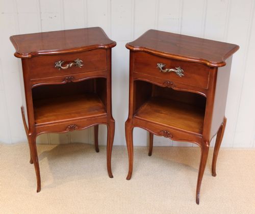 Pair of Cherry Wood Bedside Cabinets