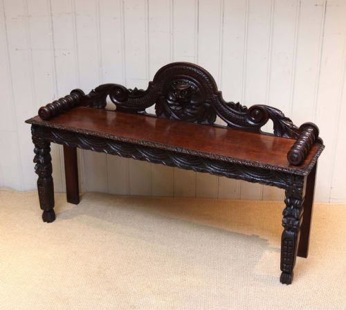 fig 1. Carved Oak Bench