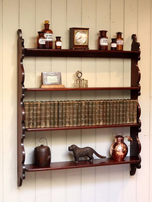 Mahogany Waterfall Shelves