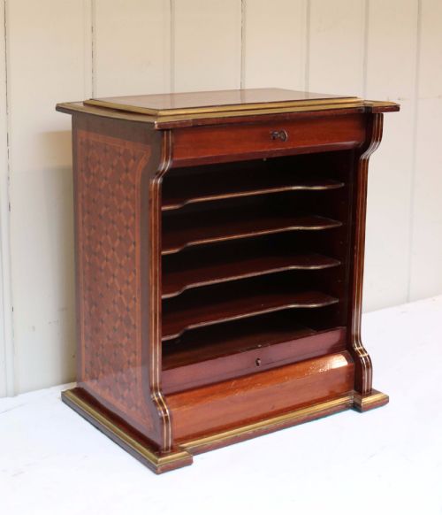 Mahogany and Satinwood Stationery Cabinet