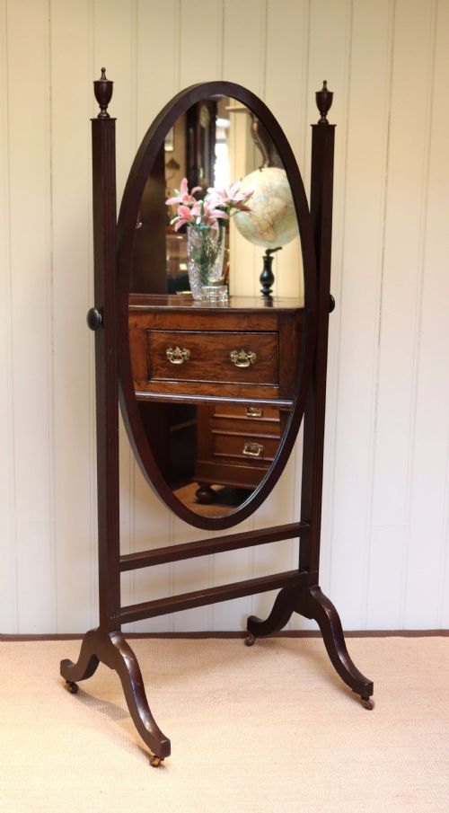Victorian Mahogany Cheval Mirror