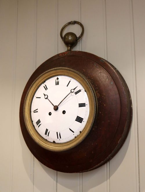 Large Early 19th Century Toleware Wall Clock
