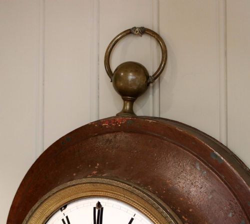 fig 2. Large Early 19th Century Toleware Wall Clock