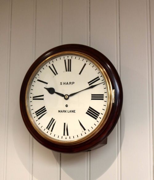Mahogany Fusee Dial Clock