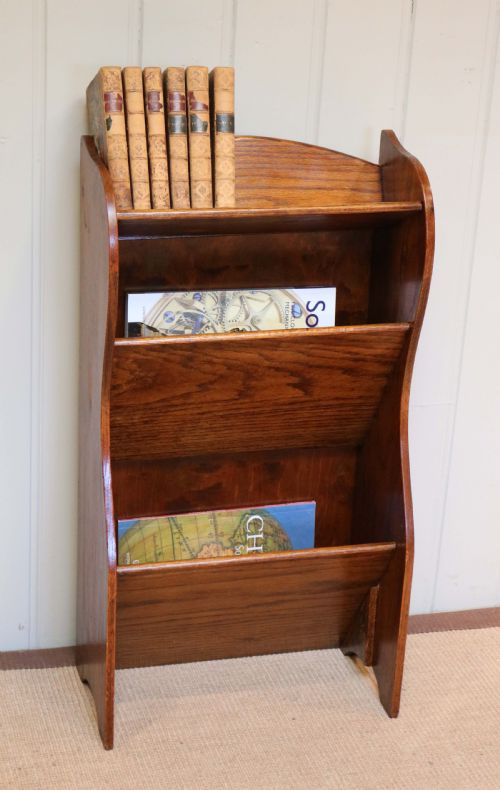 Edwardian Oak Magazine Stand