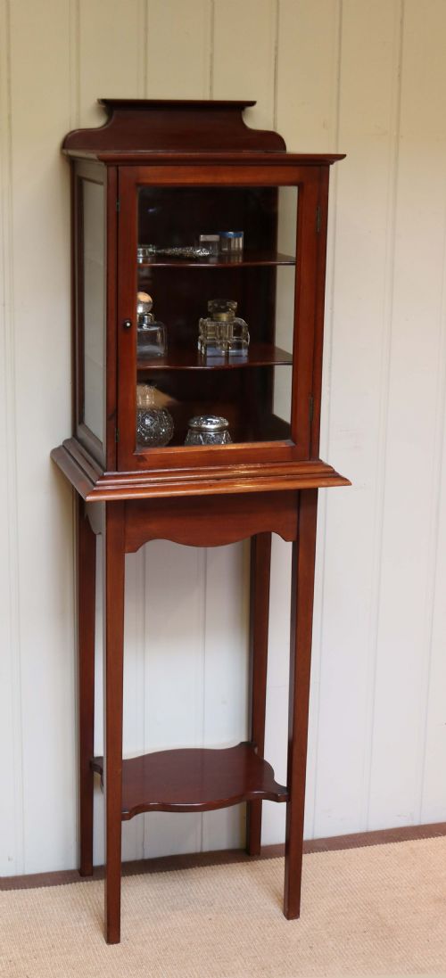 Small Proportioned Mahogany Display Cabinet on Stand
