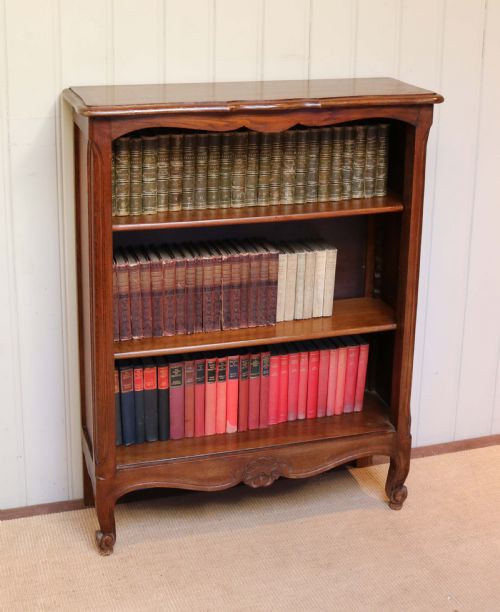 Small French Oak Open Bookcase