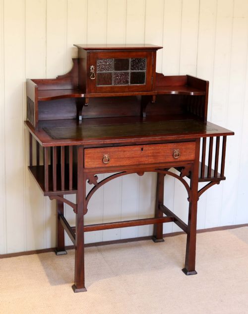 fig 1. Arts And Crafts Mahogany Desk 