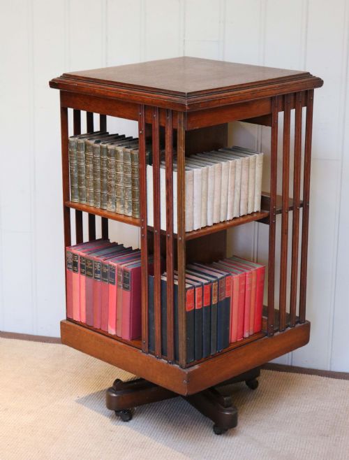 Oak Revolving Bookcase