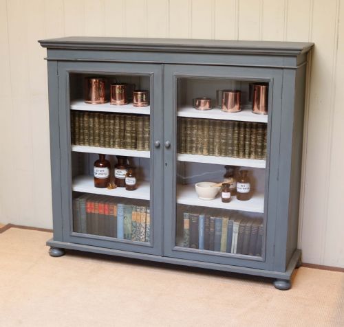 Late 19th Century Painted Glazed Bookcase