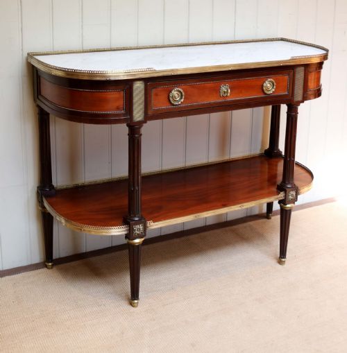 fig 1. Mahogany Marble Top Console Table